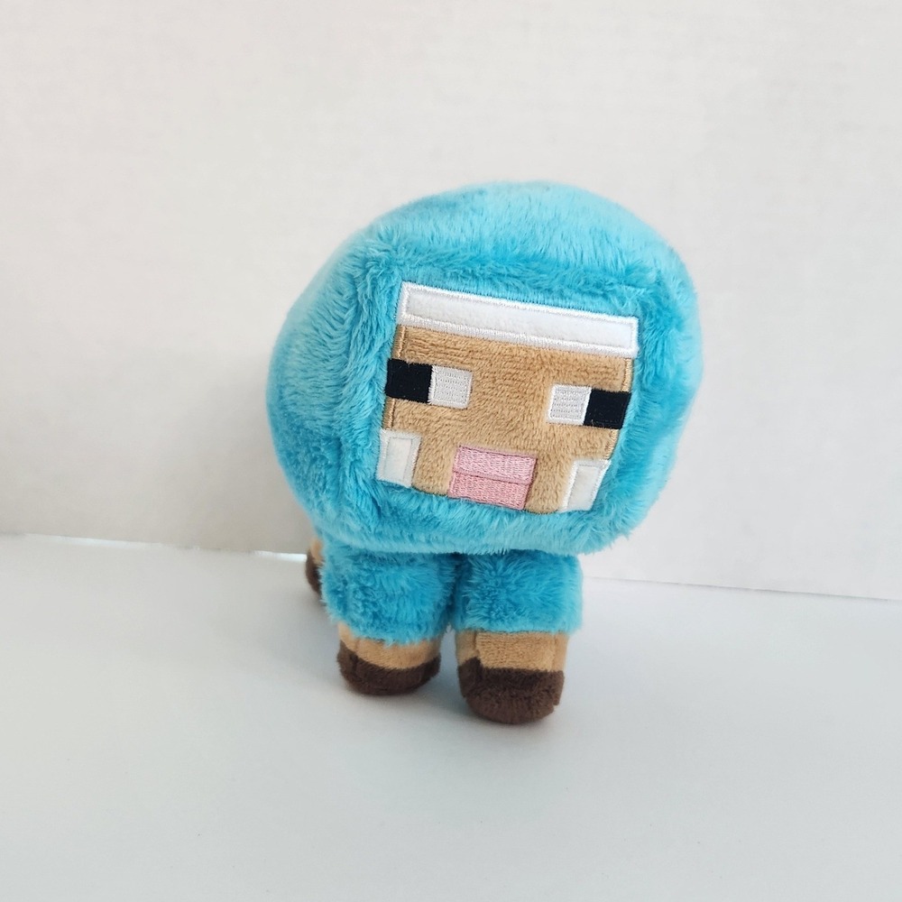 Minecraft Blue Sheep Plush Cyan Stuffed Animal Toy Jinx Mojang 7 Inch